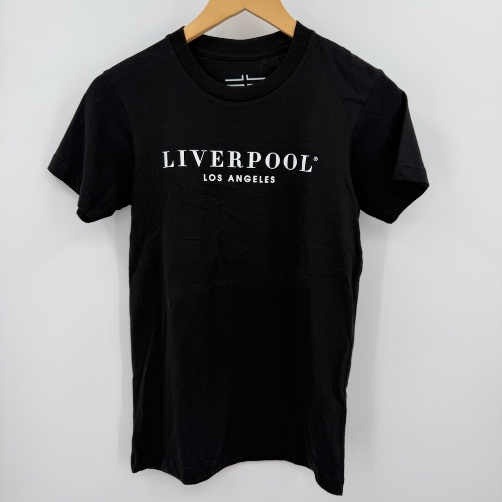 Liverpool Los Angeles Womens Graphic T-Shirt Black Short Sleeve XS  Basic Goth